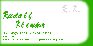 rudolf klempa business card